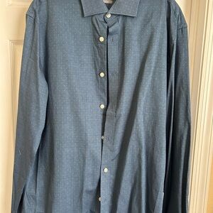 Michael Kors Blue (with Light Dots) Men’s Dress Shirt Sz16, 34/35